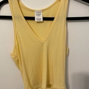 Yellow crop top